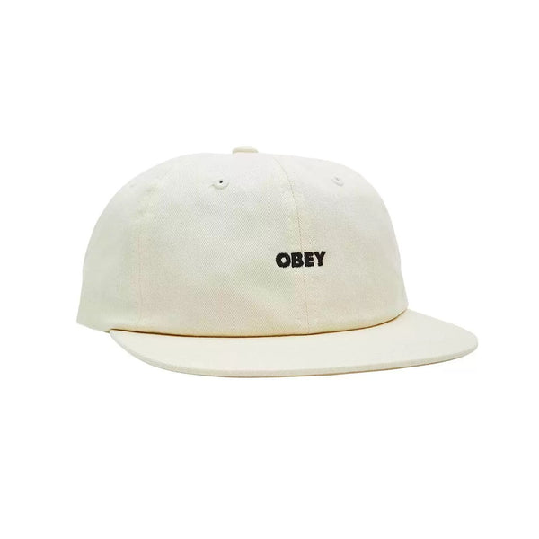 Obey Bold Twill 6 Panel Cappello Unbleached