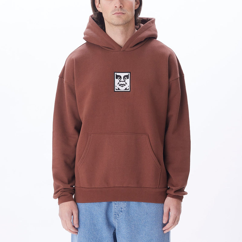 Obey Icon Extra Heavy Felpa Cappuccio Sepia