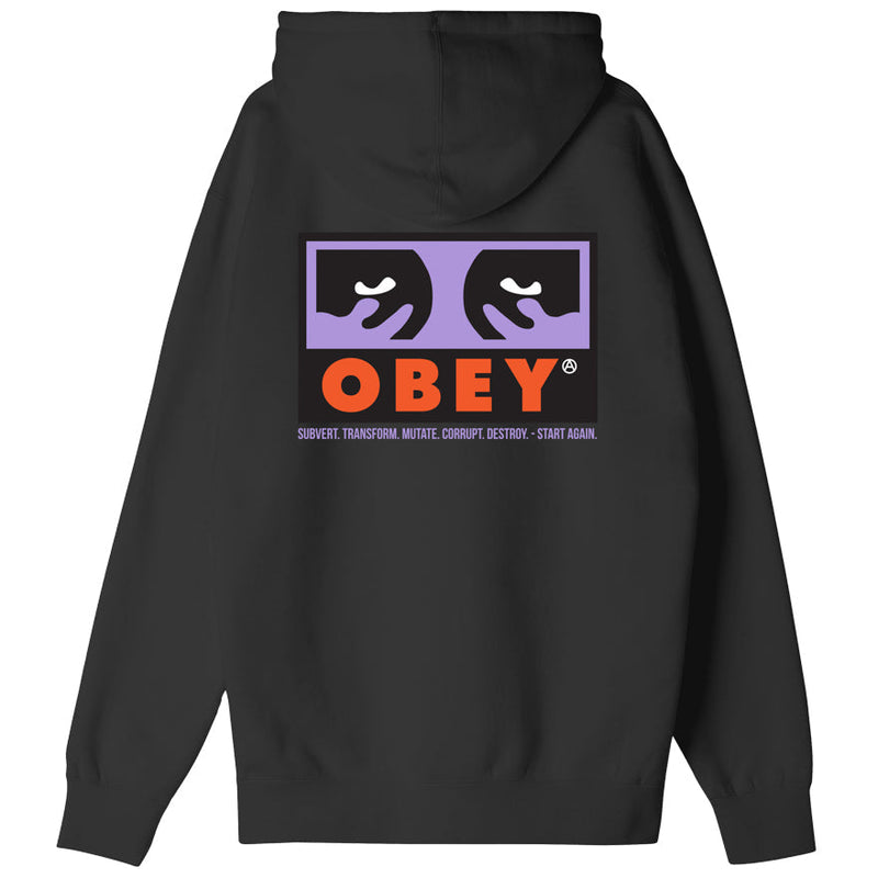 Obey Subvert Premium Felpa Cappuccio Black