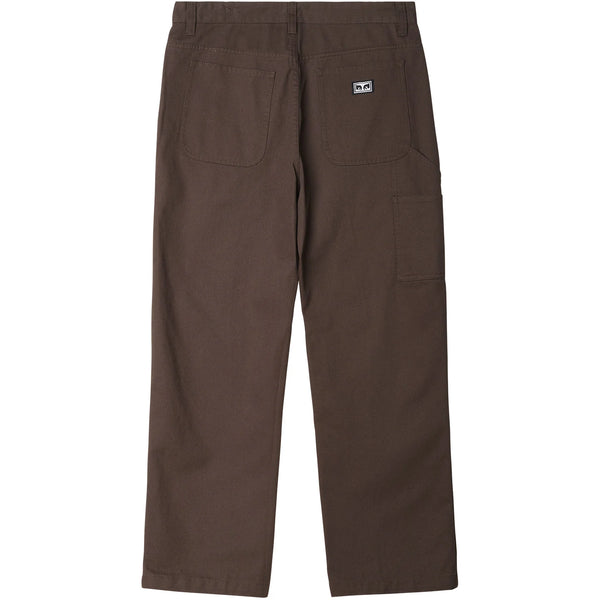 Obey Hardwork Carpenter Pantaloni Dark Brown