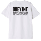 Obey Int. Visual Industries Heavyweight Maglietta Manica Corta White