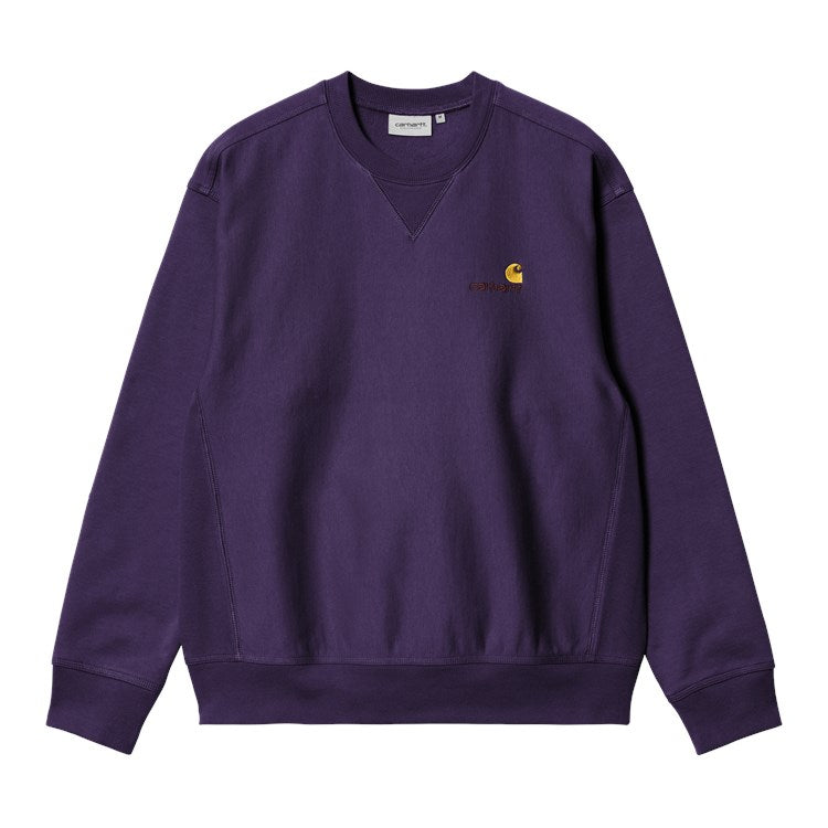 Carhartt American Script Felpa Girocollo Cassis