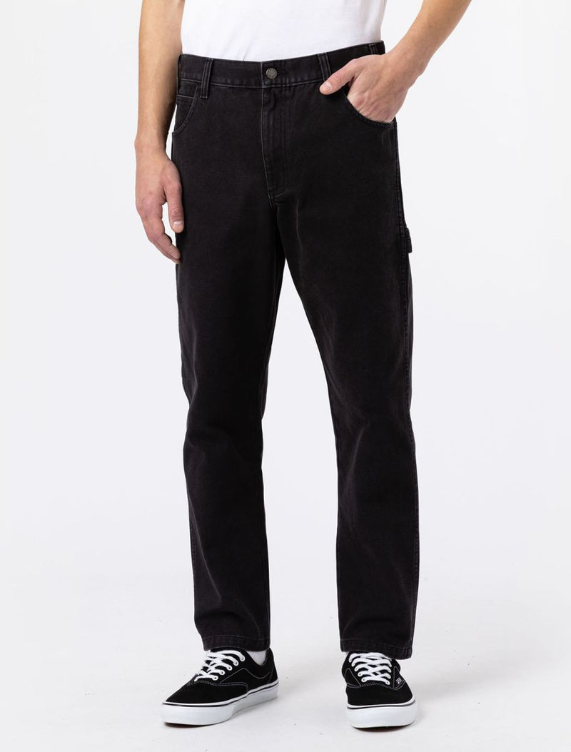 Dickies Duck Canvas Carpenter Pantaloni Stone Washed Black