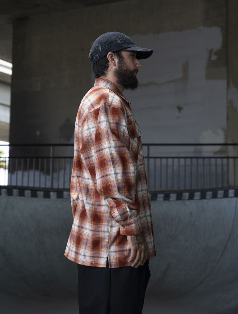 Dickies Ronnie Sandoval Plaid Camicia Manica Lunga Burnt Ombre Plaid