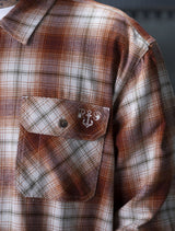 Dickies Ronnie Sandoval Plaid Camicia Manica Lunga Burnt Ombre Plaid