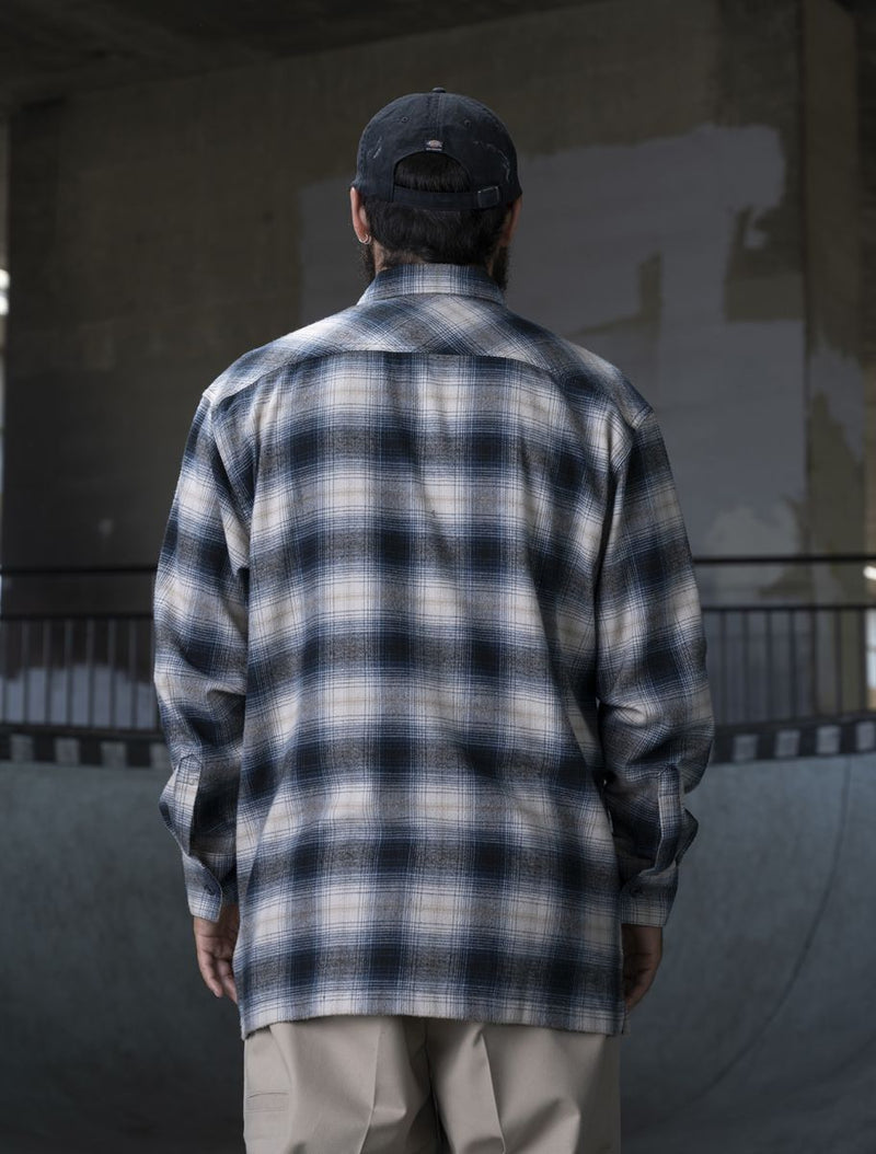 Dickies Ronnie Sandoval Plaid Camicia Manica Lunga Blue Ombre Plaid