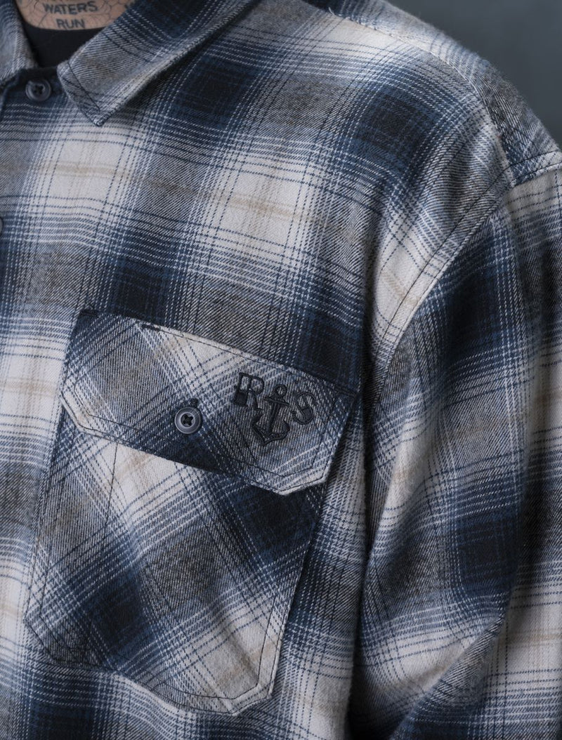 Dickies Ronnie Sandoval Plaid Camicia Manica Lunga Blue Ombre Plaid