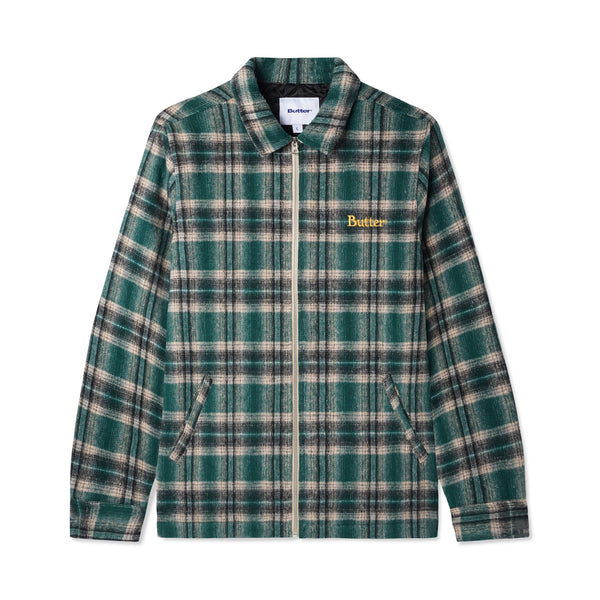 Butter Goods Insulated Plaid Zip Giacca Forest