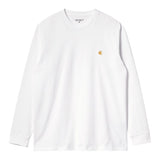 Carhartt Chase Maglietta Manica Lunga White/Gold