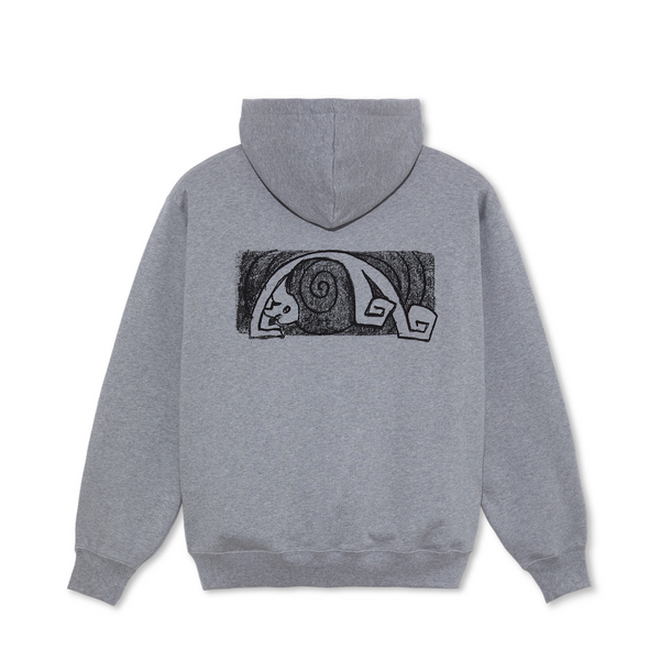 Polar Skate Co. Dave Yoga Trippin' Felpa Cappuccio Heather Grey