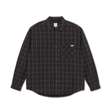 Polar Skate Co. Mitchell Flannel Camicia Manica Lunga Navy/Brown