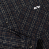 Polar Skate Co. Mitchell Flannel Camicia Manica Lunga Navy/Brown