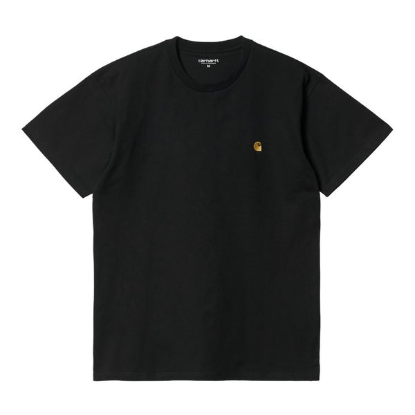 Carhartt Chase Maglietta Manica Corta Black/Gold