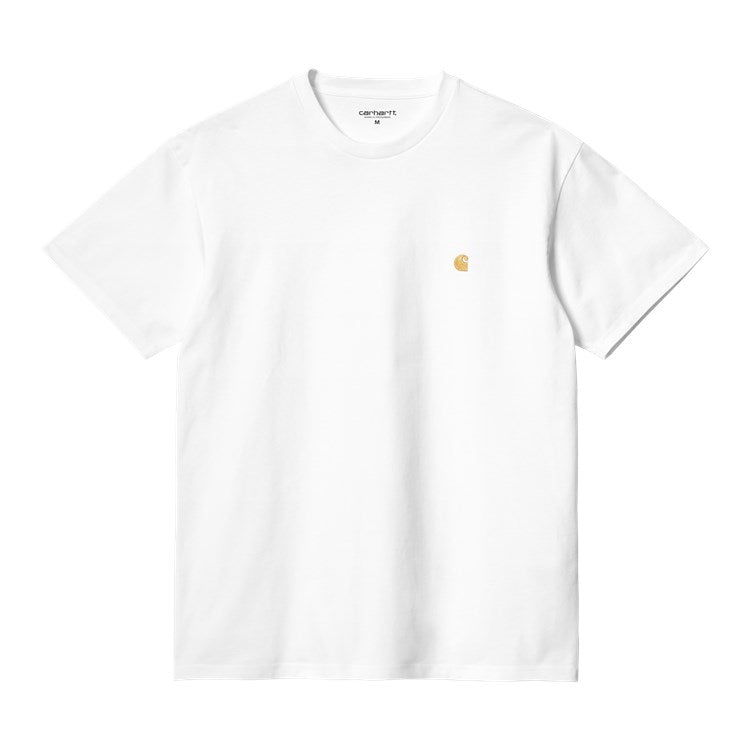 Carhartt Chase Maglietta Manica Corta White/Gold