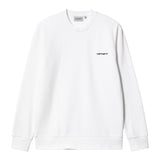 Carhartt Script Embroidery Felpa Girocollo White