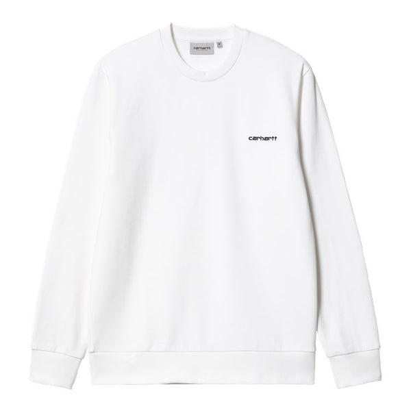 Carhartt Script Embroidery Felpa Girocollo White