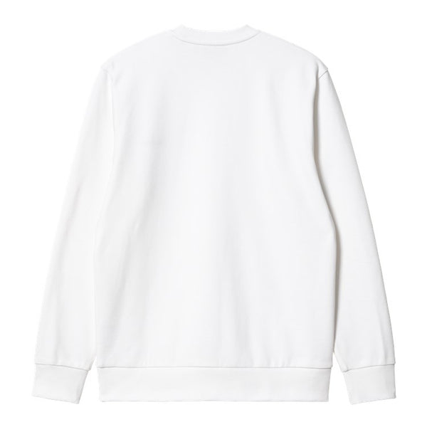 Carhartt Script Embroidery Felpa Girocollo White