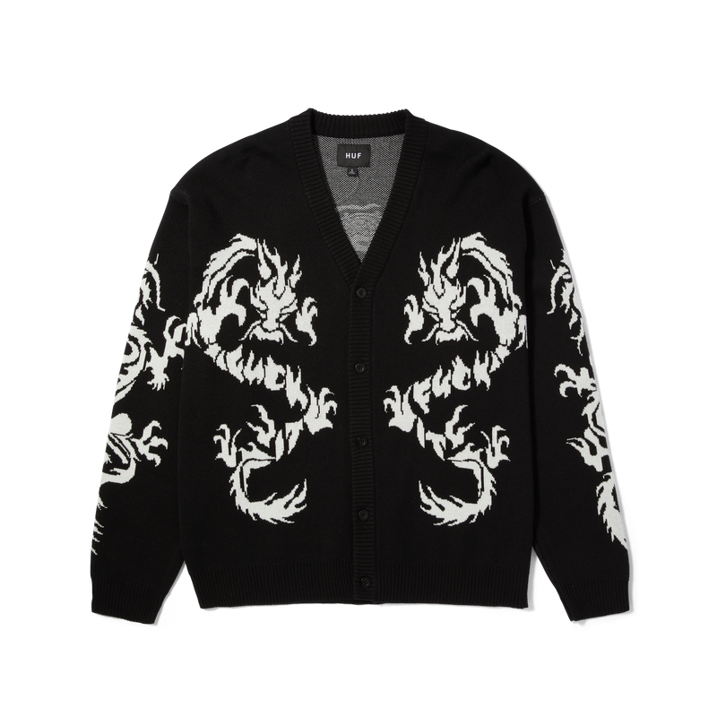 Huf Twin Dragon Cardigan Black