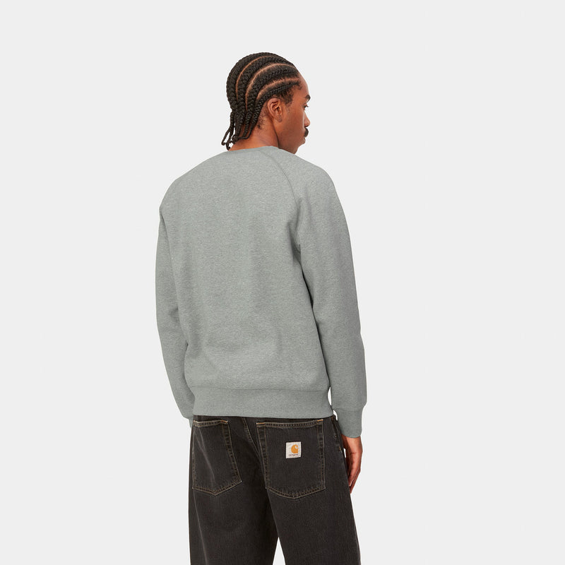 Carhartt Chase Felpa Girocollo Grey Heather/Gold