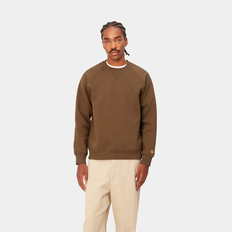 Carhartt Chase Felpa Girocollo Tamarind/Gold