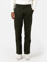 Dickies Slim Straight Double Knee Rec Pantaloni Olive Green