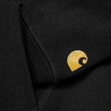 Carhartt Chase Felpa Cappuccio Black/Gold