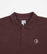 Polar Skate Co. Polo Maglietta Manica Lunga Bordeaux