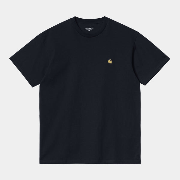 Carhartt Chase Maglietta Manica Corta Dark Navy/Gold