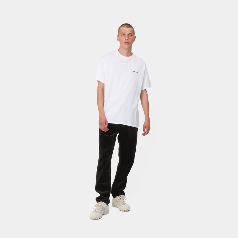 Carhartt Script Embroidery Maglietta Manica Corta White/Black