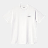 Carhartt Script Embroidery Maglietta Manica Corta White/Black