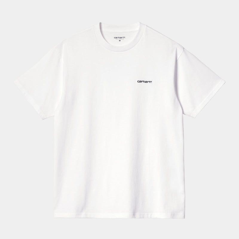 Carhartt Script Embroidery Maglietta Manica Corta White/Black