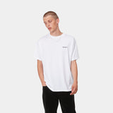 Carhartt Script Embroidery Maglietta Manica Corta White/Black