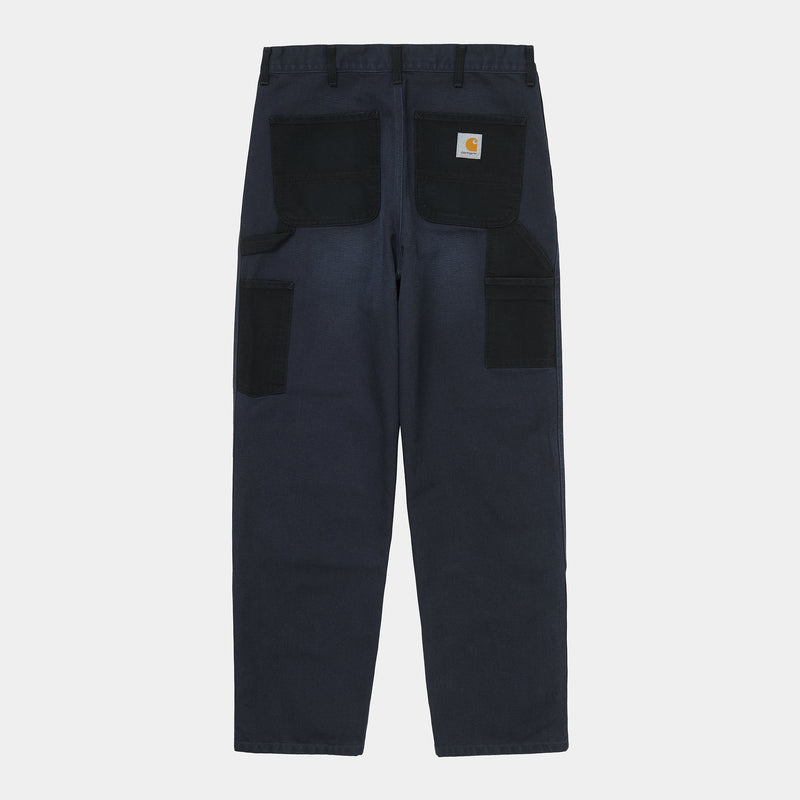 Carhartt Double Knee Pantaloni Black/Dark Navy Aged Canvas