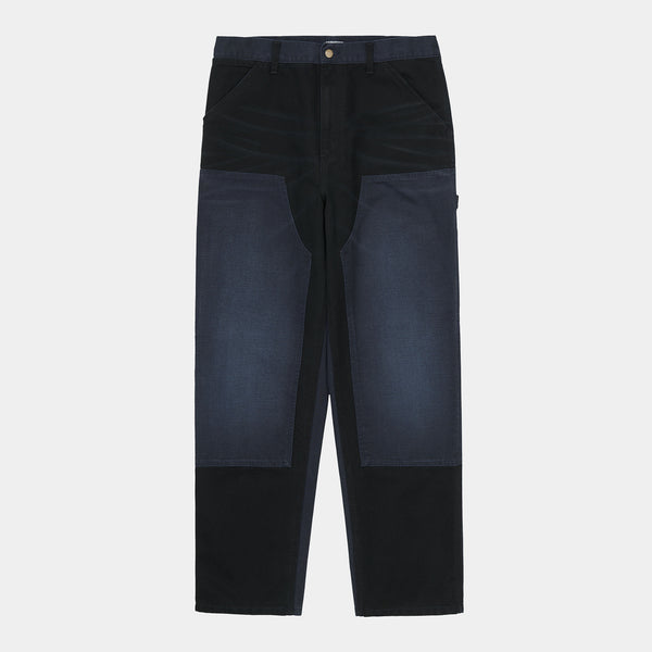 Carhartt Double Knee Pantaloni Black/Dark Navy Aged Canvas