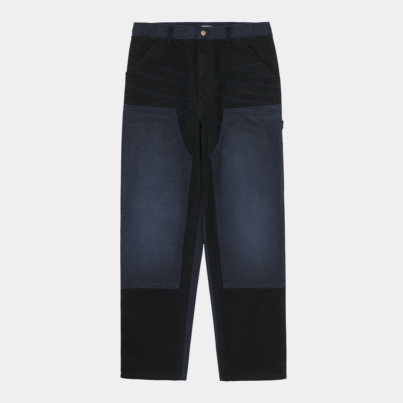 Carhartt Double Knee Pantaloni Black/Dark Navy Aged Canvas