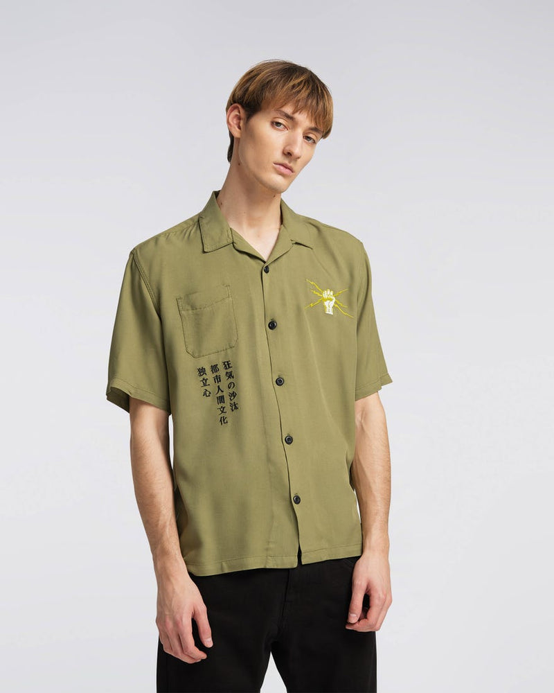 Edwin Autonomous Camicia Manica Corta Martini Olive