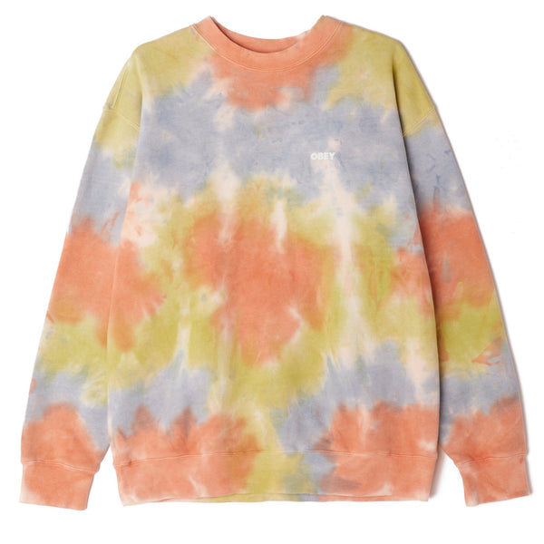 Obey Sustainable Tiedye Felpa Girocollo Pheasant