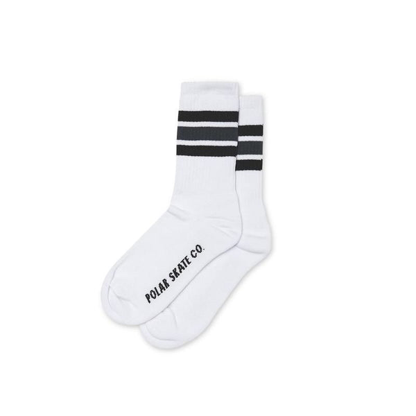 Polar Skate Co. Stripe Calzini White/Black/Grey